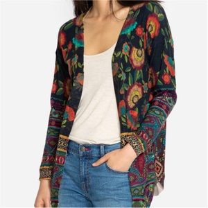 Johnny Was Mila cotton and cashmere blend cardigan sweater Size Large